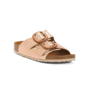 FUN VERBENAS Taupe Made In Spain Ruth Flat Sandals